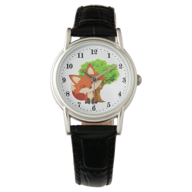 Reloj De Pulsera animal amante del zorro lindo (Anverso)