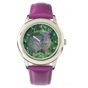 Reloj De Pulsera Animal de conejo marrón salvaje personalizado