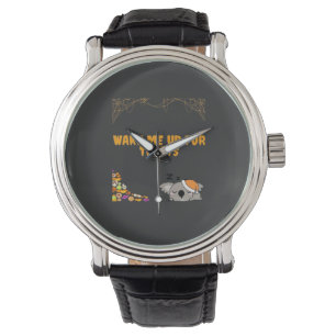 Reloj De Pulsera Animal dormido listo para golosinas de Halloween.