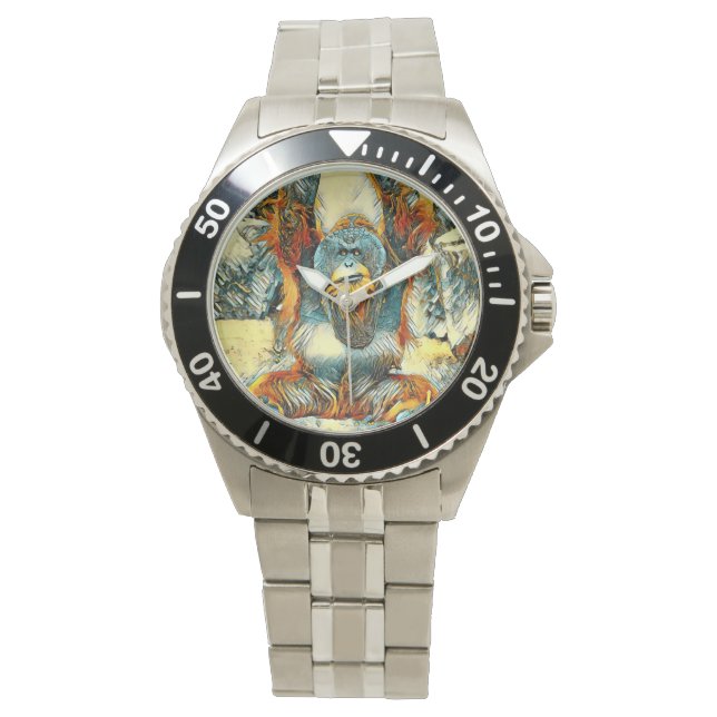 Reloj De Pulsera AnimalArt_OrangUtan_004 (Anverso)