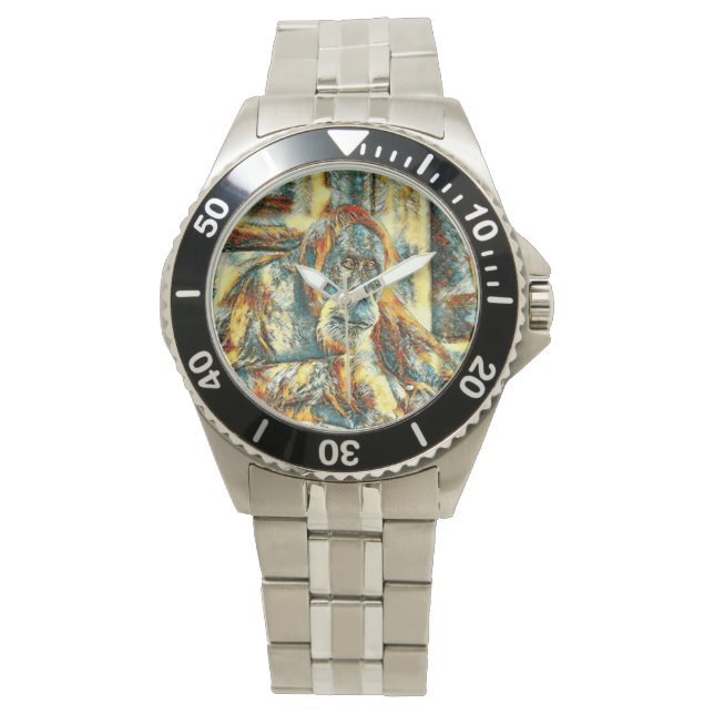 Reloj De Pulsera AnimalArt_OrangUtan_018 (Anverso)