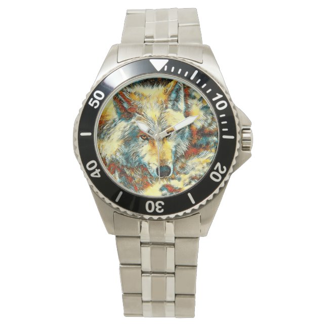Reloj De Pulsera AnimalArt_Wolf_003 (Anverso)