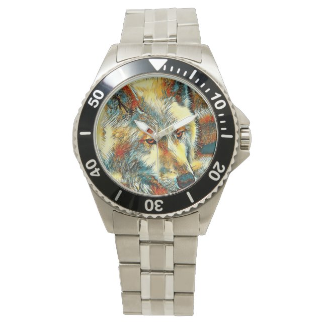 Reloj De Pulsera AnimalArt_Wolf_07 (Anverso)