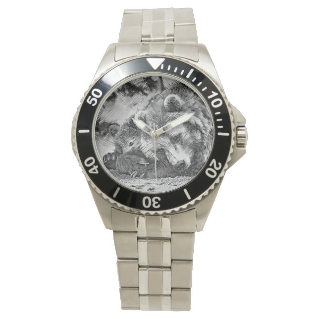Reloj De Pulsera AnimalArtBW_Bear_002 (Anverso)