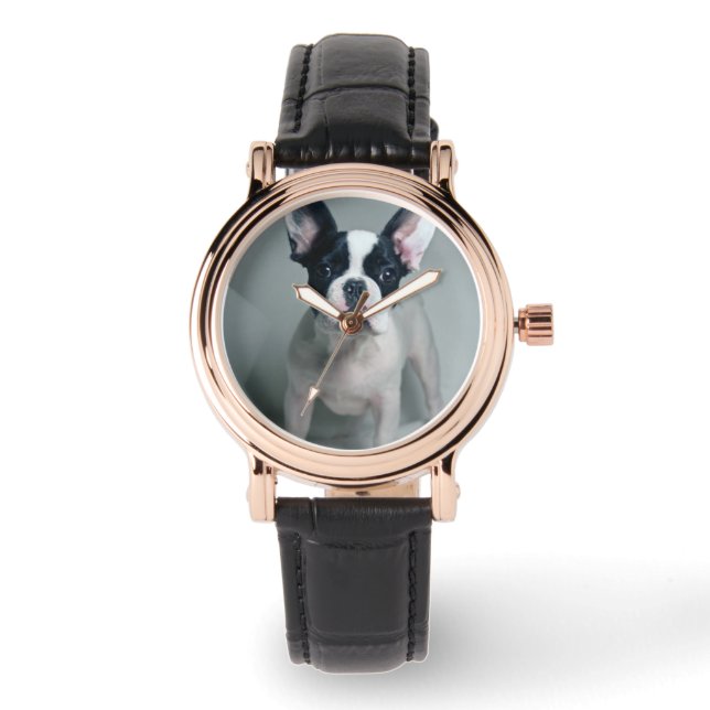 Reloj De Pulsera Animales de bebé más afectados | Cachorro de Bulld (Anverso)