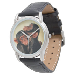 Reloj De Pulsera Animales de bebé más afectados   Chimpanzee Hug