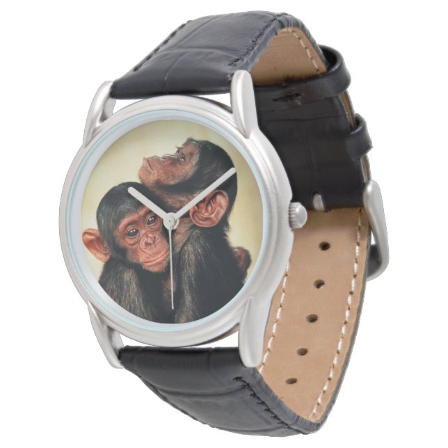 Reloj De Pulsera Animales de bebé más afectados | Chimpanzee Hug (Angular)