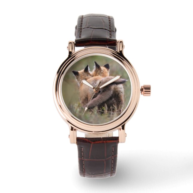 Reloj De Pulsera Animales de bebé más afectados | Colas de bloqueo  (Anverso)