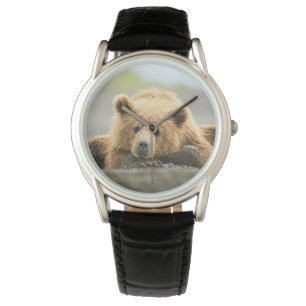 Reloj De Pulsera Animales de bebé más afectados Cubo de oso marró