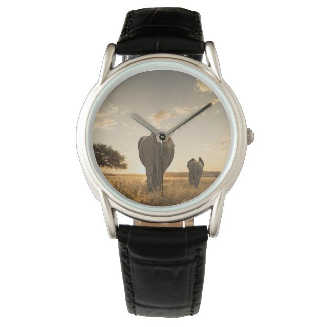 Reloj De Pulsera Animales de bebé más afectados | Elefante Calf y M (Anverso)