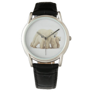 Reloj De Pulsera Animales de bebé más afectados Familia Oso Polar