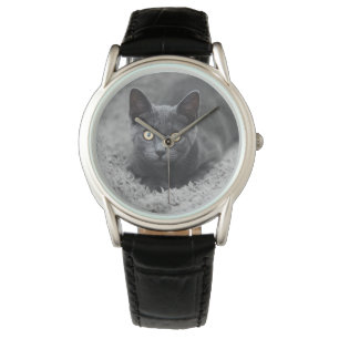 Reloj De Pulsera Animales de bebé más afectados   Gato gris