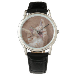 Reloj De Pulsera Animales de bebé más afectados   Ginger Kitten Yaw