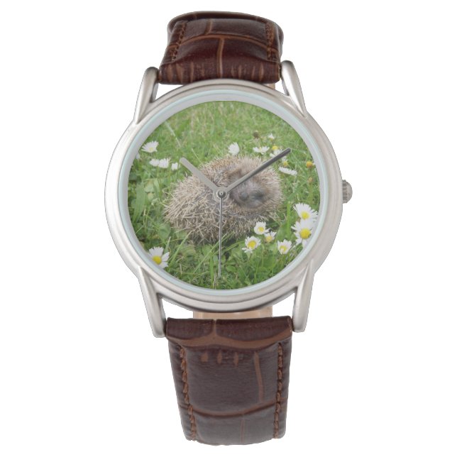 Reloj De Pulsera Animales de bebé más afectados | Hedgehog español (Anverso)