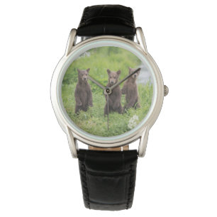 Reloj De Pulsera Animales de bebé más afectados   Kamchatka Brown B