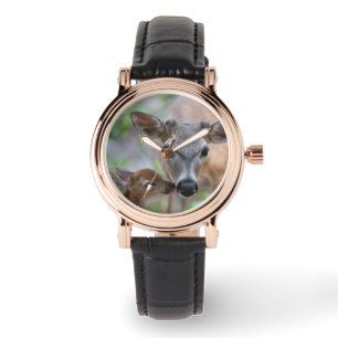 Reloj De Pulsera Animales de bebé más afectados   Key Deer Stag & F