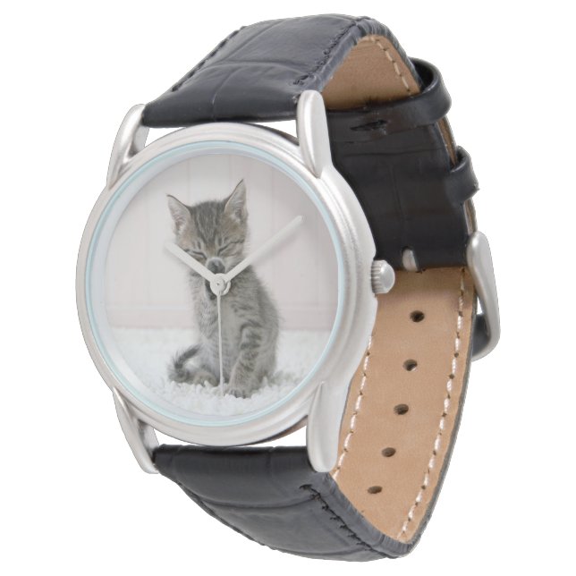 Reloj De Pulsera Animales de bebé más afectados | Licor Tabby Kitte (Angular)