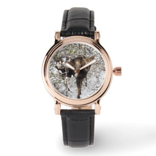 Reloj De Pulsera Animales de bebé más afectados Moose Calf