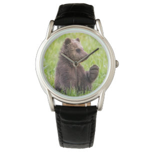 Reloj De Pulsera Animales de bebé más afectados   Ola de Oso Marrón