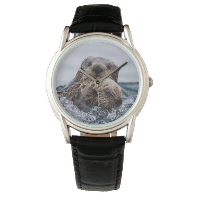 Reloj De Pulsera Animales de bebé más afectados | Otter Baby & Moth (Anverso)