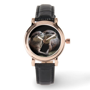 Reloj De Pulsera Animales de bebé más afectados   Otters Manteniend