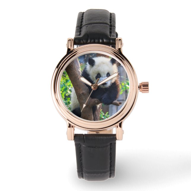 Reloj De Pulsera Animales de bebé más afectados | Panda Cub gigante (Anverso)