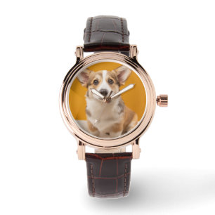 Reloj De Pulsera Animales de bebé más afectados   Retrato de Corgi 