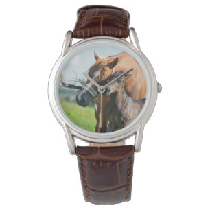 Reloj De Pulsera Animales de bebé más afectados Ternera negra con