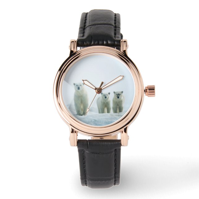 Reloj De Pulsera Animales de bebé más afectados | Tres Jóvenes Osos (Anverso)