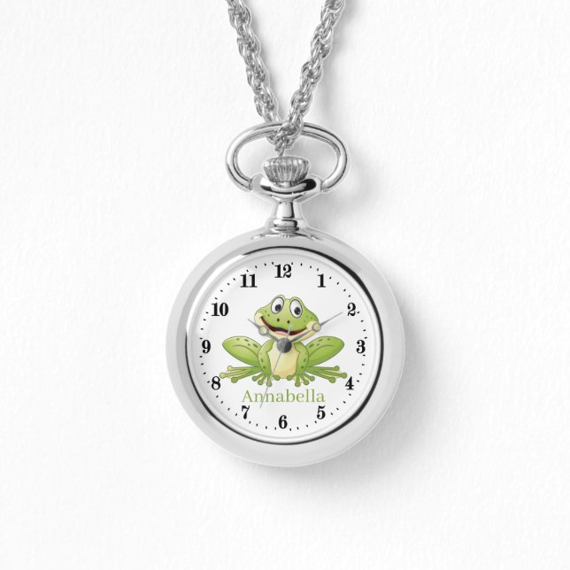 Reloj De Pulsera Animales divertidos amantes de la rana Watch (Anverso)