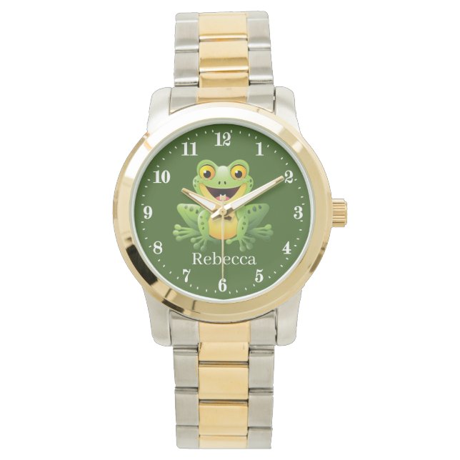 Reloj De Pulsera Animales divertidos amantes de la rana Watch (Anverso)