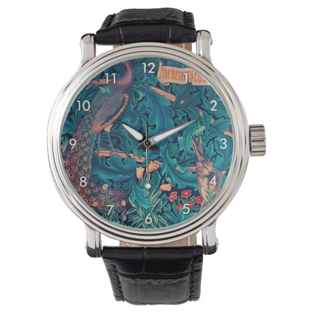 Reloj De Pulsera Animales en el bosque, William Morris (Anverso)
