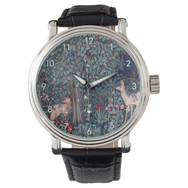 Reloj De Pulsera Animales en el bosque, William Morris (Anverso)