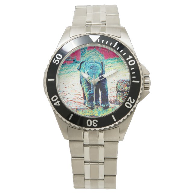Reloj De Pulsera AnimalMix_Elephant_002 (Anverso)
