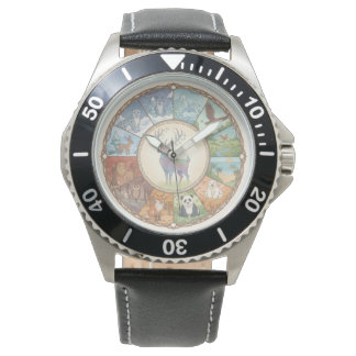 Reloj De Pulsera Animals image round coaster sticker