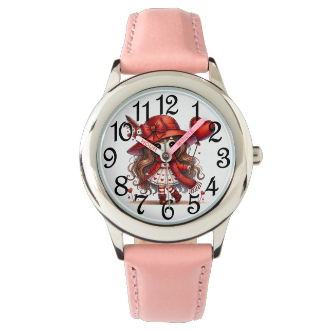 Reloj De Pulsera Anime para niños de San Valentín (Anverso)