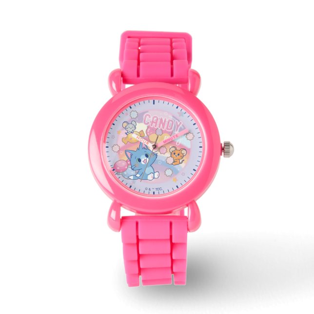 Reloj De Pulsera Anime Tom y Jerry Candy Fiesta (Anverso)