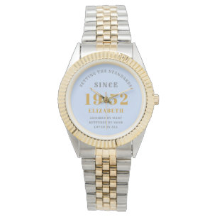 Reloj De Pulsera Aniversario 1952 de la elegante Moda gris azul de
