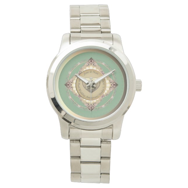 Reloj De Pulsera Aniversario de la Perla 12 y 30 (Anverso)