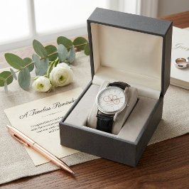 Reloj De Pulsera Aniversario de pareja con monograma de corazón de