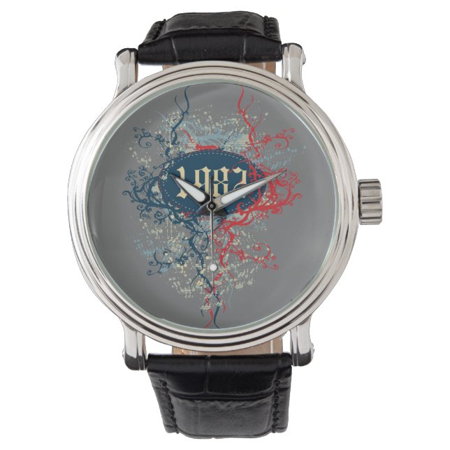 Reloj De Pulsera Año de cumpleaños 1982 o desde 1982 o hecho en 198 (Anverso)