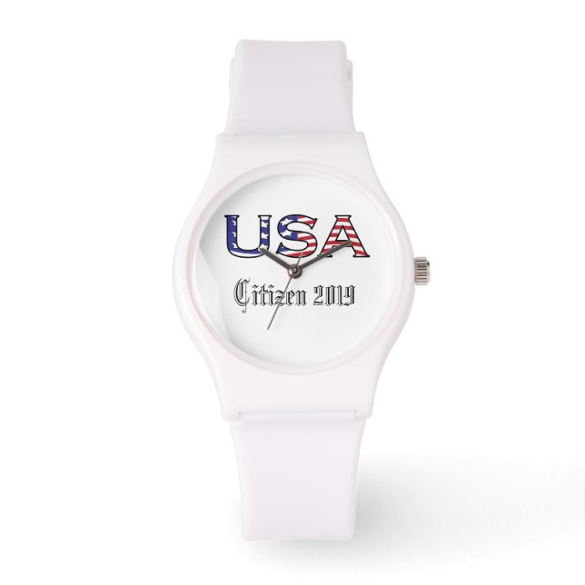 Reloj De Pulsera Año de la Ciudadanía Estados Unidos Estrellas y fr (Anverso)