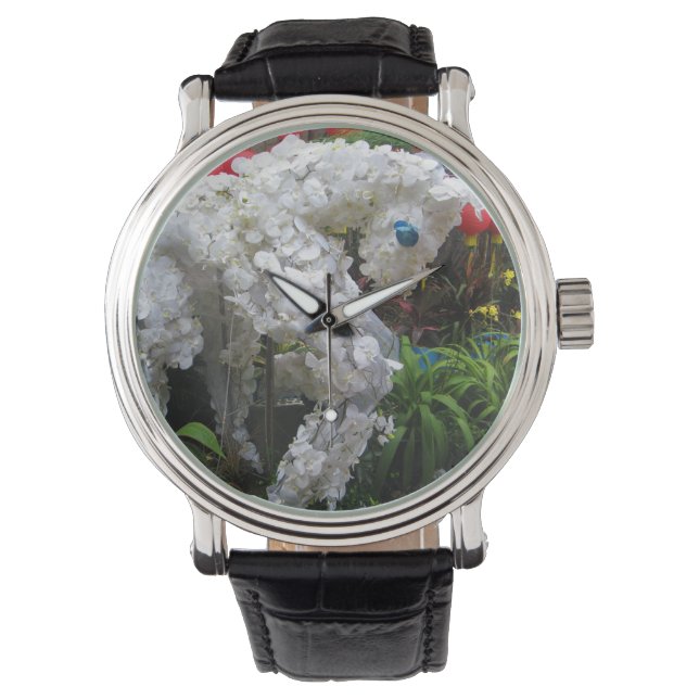 Reloj De Pulsera Año del caballo | 春 節 馬... Topiario chino de flore (Anverso)