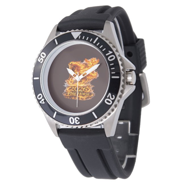 Reloj De Pulsera Año del Caballo de Fuego 2026 (Angular)