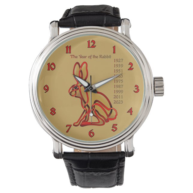 Reloj De Pulsera Año del Conejo (Anverso)