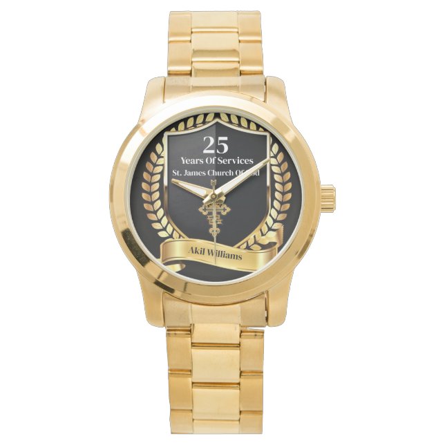 Reloj De Pulsera Años de servicios de la Iglesia (Anverso)