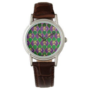Reloj De Pulsera Antecedentes de joyas Mardi Gras