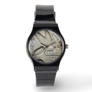 RELOJ DE PULSERA ANTIGUA BLANCA NEGRA EGIPCIA HONEY BEE BEEKEEPER