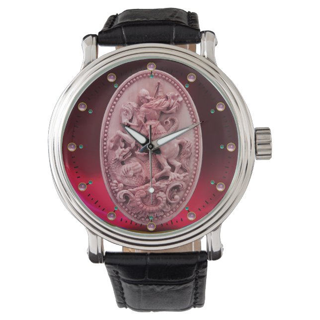 RELOJ DE PULSERA ANTIGUA CAMEO / SAINT GEORGE CON DRAGON (Anverso)
