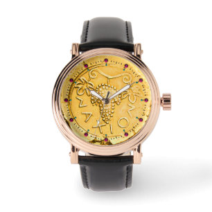 RELOJ DE PULSERA ANTIGUA MONEDA DE MONEDA DE MONEDA DE ORO GRIPE AM
